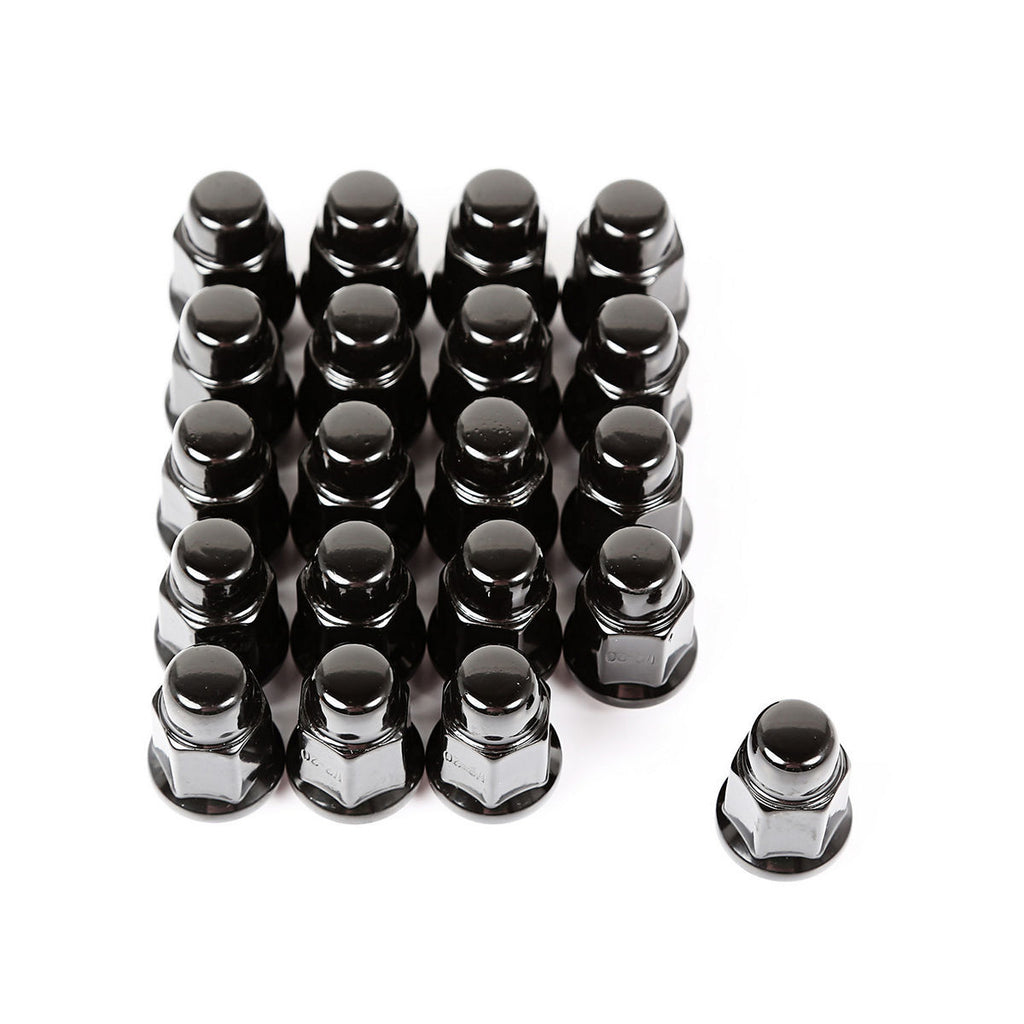 Wheel Lug Nut  Set of 20 Black  1/2-20 - Rugged Ridge 16715.23