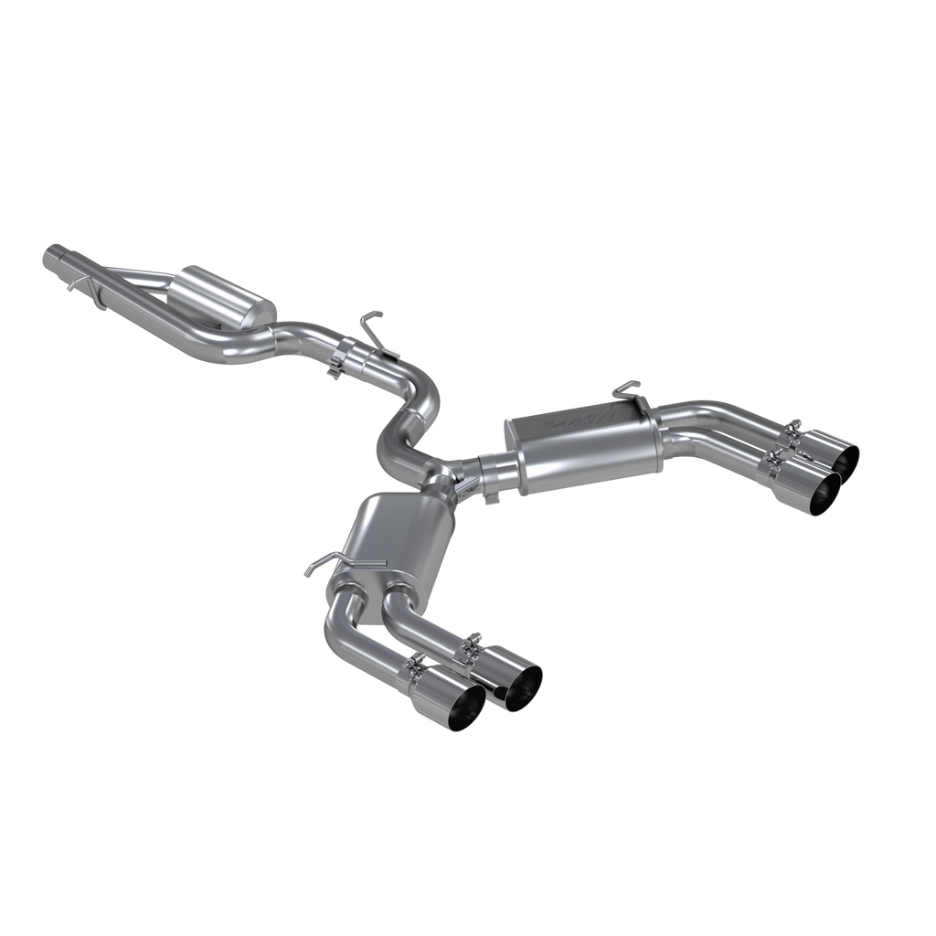 Audi 3 Inch Cat back Dual Rear Armor Pro Series For 15-20 Audi S3 MBRP
