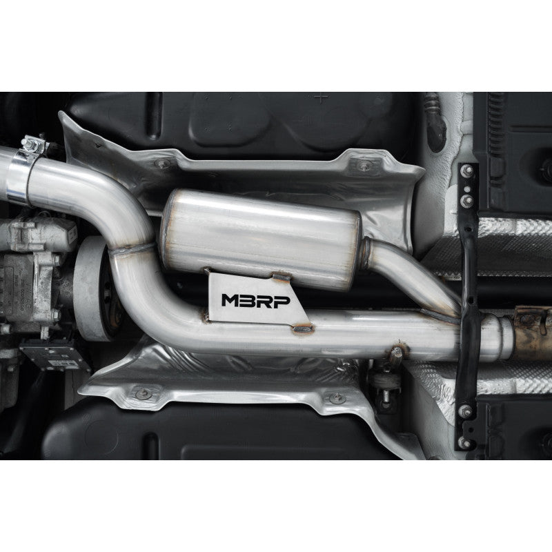 2015-2019 Volkswagen Golf Armor Pro Series 3 Inch Cat Back Quad Split Rear T304 Stainless Steel with Carbon Fiber Tips Exhaust System MBRP