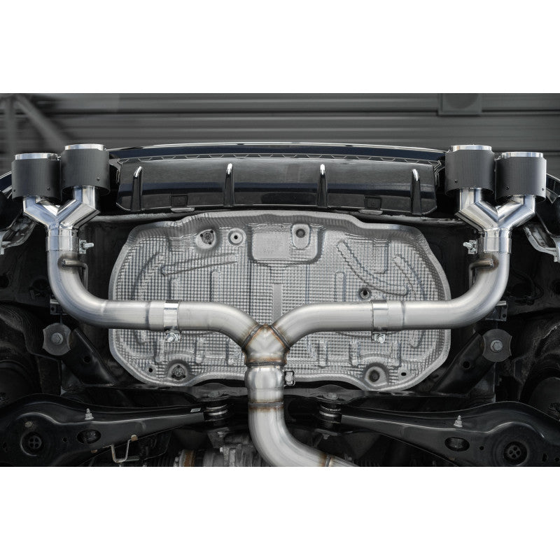 2015-2019 Volkswagen Golf Armor Pro Series 3 Inch Cat Back Quad Split Rear T304 Stainless Steel with Carbon Fiber Tips Exhaust System MBRP