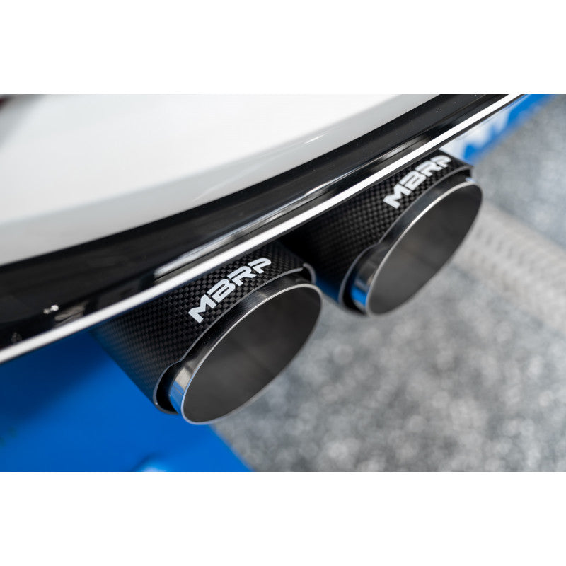 2015-2019 Volkswagen Golf Armor Pro Series 3 Inch Cat Back Quad Split Rear T304 Stainless Steel with Carbon Fiber Tips Exhaust System MBRP