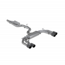 Load image into Gallery viewer, 2015-2020 Audi S3 T304 Stainless Steel 3 Inch Cat Back Quad Split Rear Exit with Carbon Fiber Tips Active Exhaust MBRP