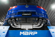 Load image into Gallery viewer, 2015-21VW Golf R T304 Stainless Steel 3 inch Cat-Back Active Quad Rear Exit with Carbon Fiber Tips MBRP