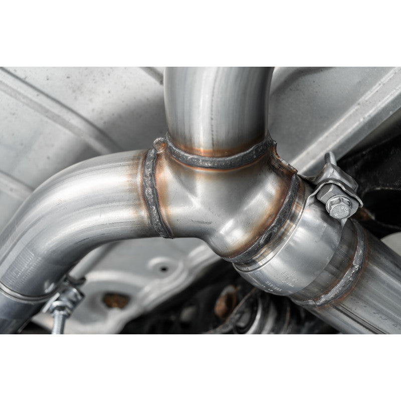 2015-2021 Volkswagen Golf Armor Pro Series 3 Inch Cat Back Dual Split Rear Exit T304 Stainless Steel with Carbon Fiber Tips Exhaust System MBRP