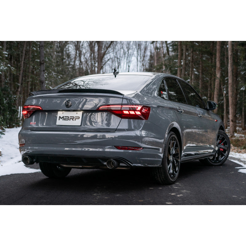 2019-2021 VW Jetta GLI Armor Pro Series 3 Inch Cat Back Dual Rear Exit T304 Stainless Steel with Carbon Fiber Tips Exhaust System MBRP