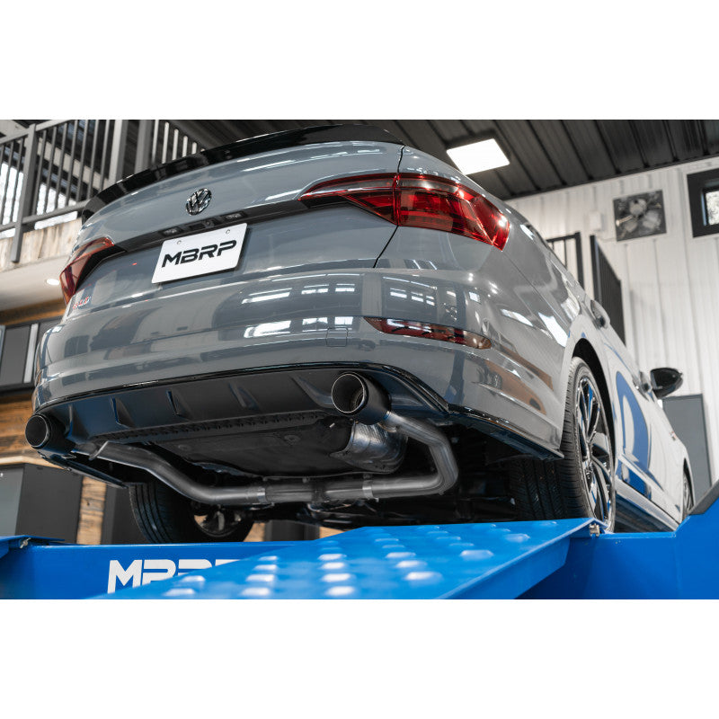 2019-2021 VW Jetta GLI Armor Pro Series 3 Inch Cat Back Dual Rear Exit T304 Stainless Steel with Carbon Fiber Tips Exhaust System MBRP