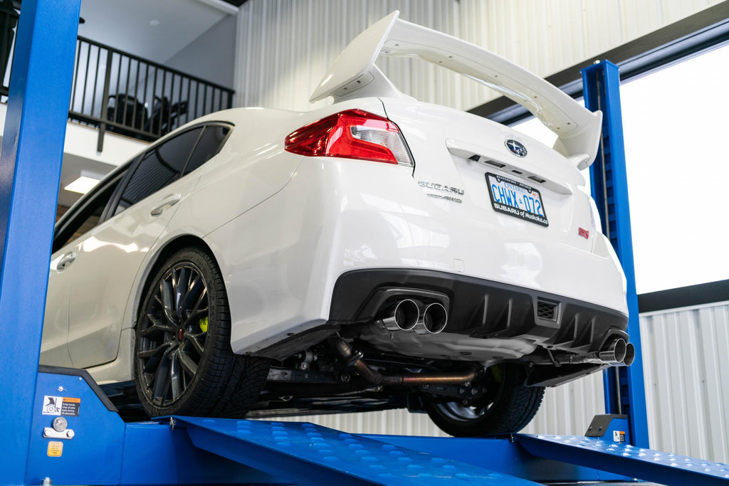 Armor Pro Subaru 2.5 Inch Axle Back Dual Split Rear-Quad Tips For 11-21 Subaru Impreza WRX MBRP