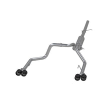 Load image into Gallery viewer, 3.0 inch Cat-Back 2.5 inch Dual Split Rear Quad Carbon Fiber Tips 4.0 inch OD Dual Out 19-24 Silverado/Sierra 1500 MBRP