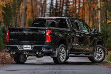 Load image into Gallery viewer, 3.0 inch Cat-Back 2.5 inch Dual Split Rear Quad Carbon Fiber Tips 4.0 inch OD Dual Out 19-24 Silverado/Sierra 1500 MBRP