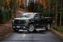 Load image into Gallery viewer, 3.0 inch Cat-Back 2.5 inch Dual Split Rear Quad Carbon Fiber Tips 4.0 inch OD Dual Out 19-24 Silverado/Sierra 1500 MBRP