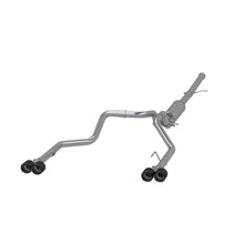 Load image into Gallery viewer, 3.0 inch Cat-Back 2.5 inch Dual Split Rear Quad Carbon Fiber Tips 4.0 inch OD 19-23 Silverado/Sierra 1500 Dual Out MBRP