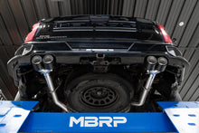 Load image into Gallery viewer, 3.0 inch Cat-Back 2.5 inch Dual Split Rear Quad Carbon Fiber Tips 4.0 inch OD 19-23 Silverado/Sierra 1500 Dual Out MBRP