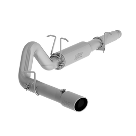 Cat Back Exhaust System 4 Inch Single Side Exit 5 Inch OD Tip Included Aluminized Steel For 99-04 Ford F-250/350 V-10 MBRP