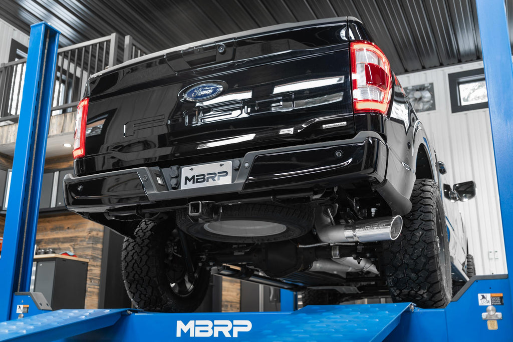 21-Up Ford F-150 4 Inch Cat Back Single Side Race Version Black Coated- Aluminized Steel Exhaust System MBRP
