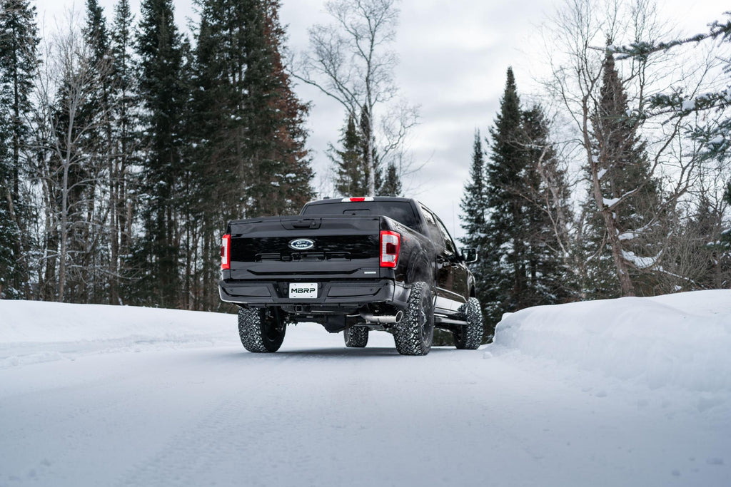 21-Up Ford F-150 4 Inch Cat Back Single Side Race Version Black Coated- Aluminized Steel Exhaust System MBRP