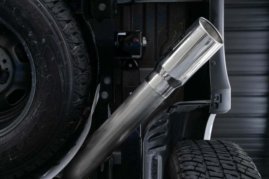 Ford 4 Inch Exhaust Resonator Back Single Side Armor Lite For 17-Up Ford F250/F350 MBRP