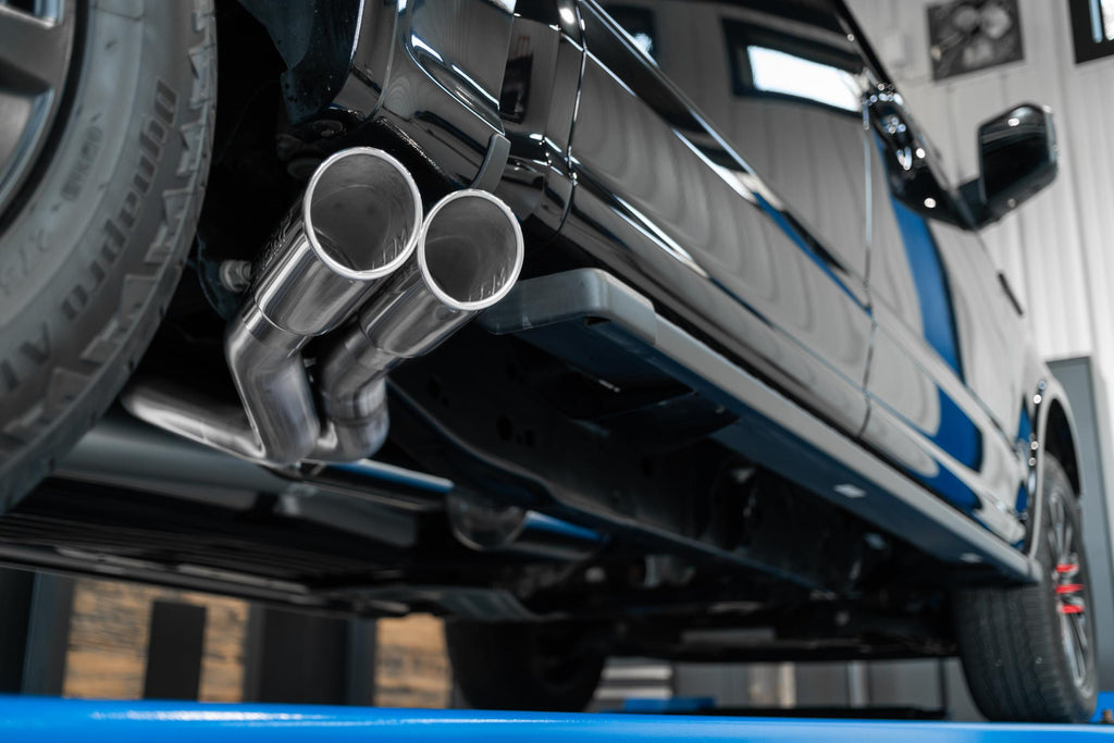 3 Inch Cat Back Exhaust System Pre-Axle Dual Outlet Black Coated Street Version For 15-20 Ford F-150 MBRP