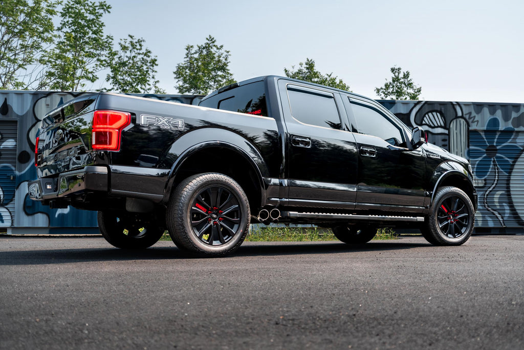 3 Inch Cat Back Exhaust System Pre-Axle Dual Outlet Black Coated Street Version For 15-20 Ford F-150 MBRP
