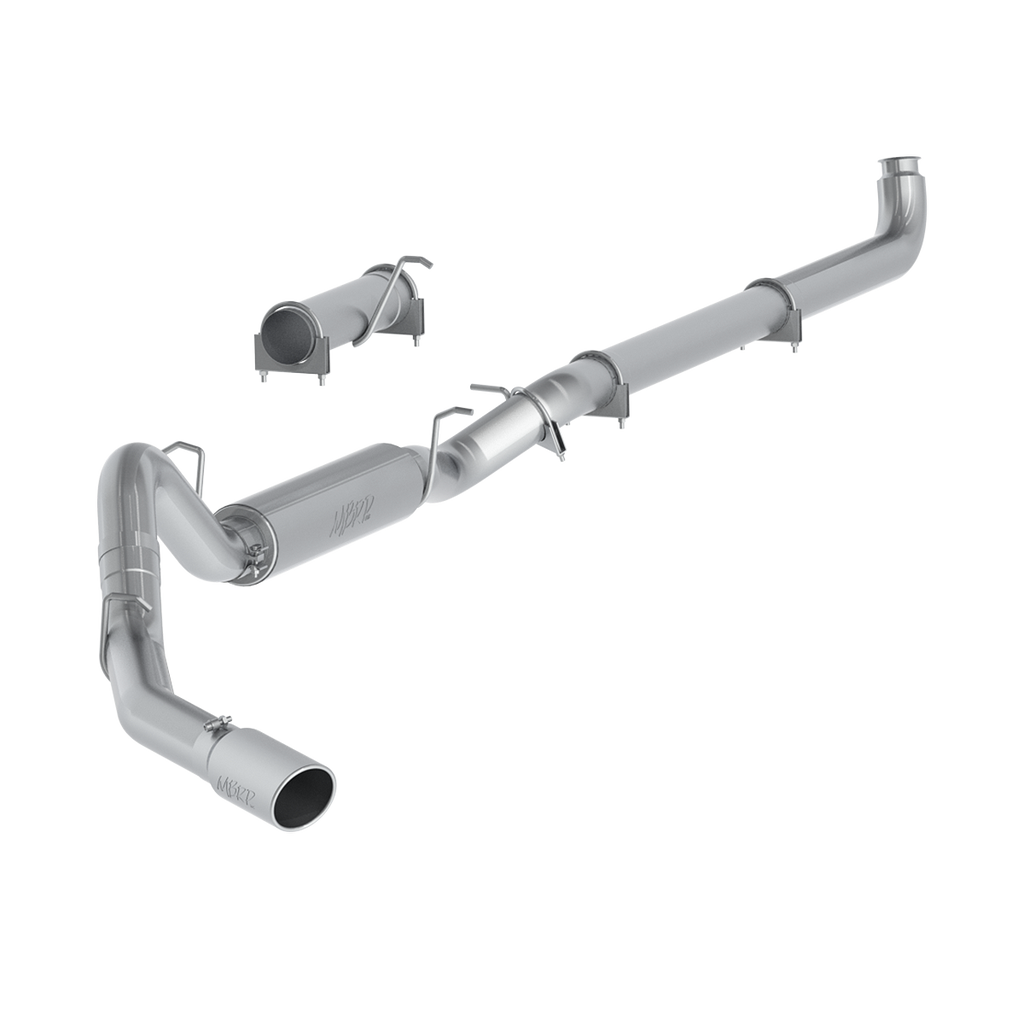 4 Inch Single Side Exhaust Pipe Aluminized Steel For 01-07 Silverado/Sierra 2500/3500 Duramax Extended/Crew Cab MBRP