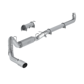 4 Inch Single Side Exhaust Pipe Aluminized Steel For 01-07 Silverado/Sierra 2500/3500 Duramax Extended/Crew Cab MBRP