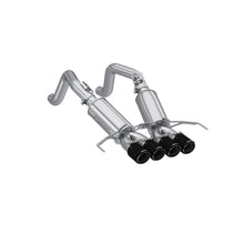 Load image into Gallery viewer, 2014-2019 Chevrolet Corvette 6.2L T304 Stainless Steel 3 Inch Dual Muffler Axle-Back with Quad Carbon Fiber Tips MBRP