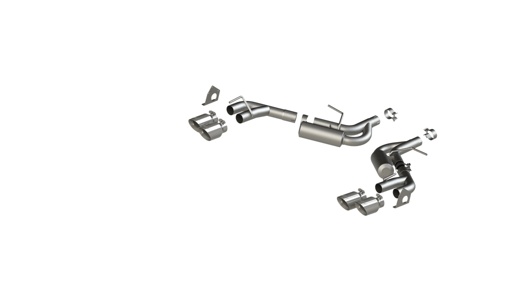Exhaust Pipe 2.5 Inch Dual Axle Back NPP For 16-Up Camaro V6 3.6L With Quad 4 Inch Dual Wall Tips T304 Stainless Steel MBRP