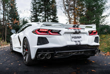 Load image into Gallery viewer, 2020-2023 Chevrolet Corvette C8 6.2L Armor Pro T304 Stainless Steel 3 Inch Cat-Back Quad Split Rear with Carbon Fiber Tips Valve Delete MBRP