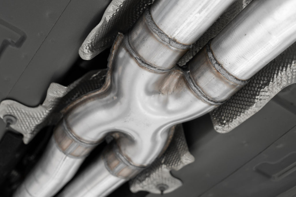 2015-2016 Dodge Challenger T304 Stainless Steel 3 Inch Dual Rear Cat-Back Quad Tips (Race Version) Exhaust System MBRP