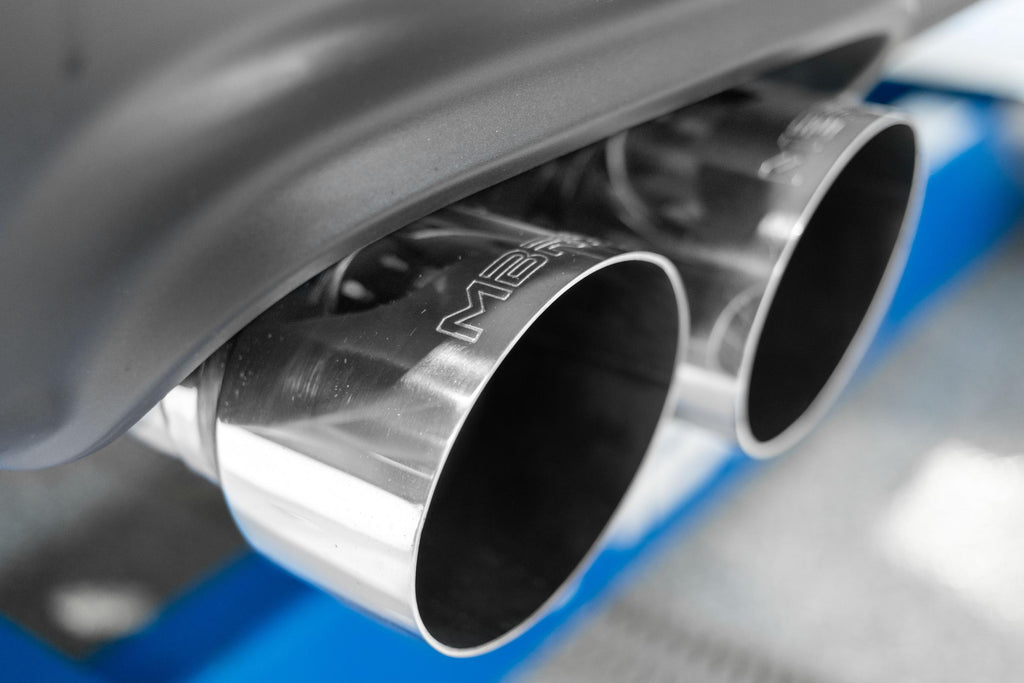2015-2016 Dodge Challenger T304 Stainless Steel 3 Inch Dual Rear Cat-Back Quad Tips (Race Version) Exhaust System MBRP