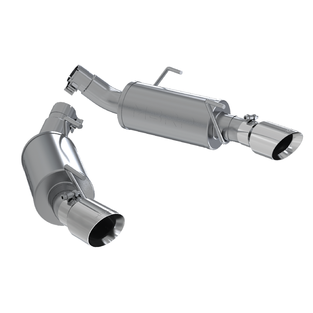 Dual Mufflers Axle Back Split Rear T304 Stainless Steel For 05-10 Ford Mustang GT 4.6L MBRP