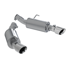 Dual Mufflers Axle Back Split Rear T304 Stainless Steel For 05-10 Ford Mustang GT 4.6L MBRP