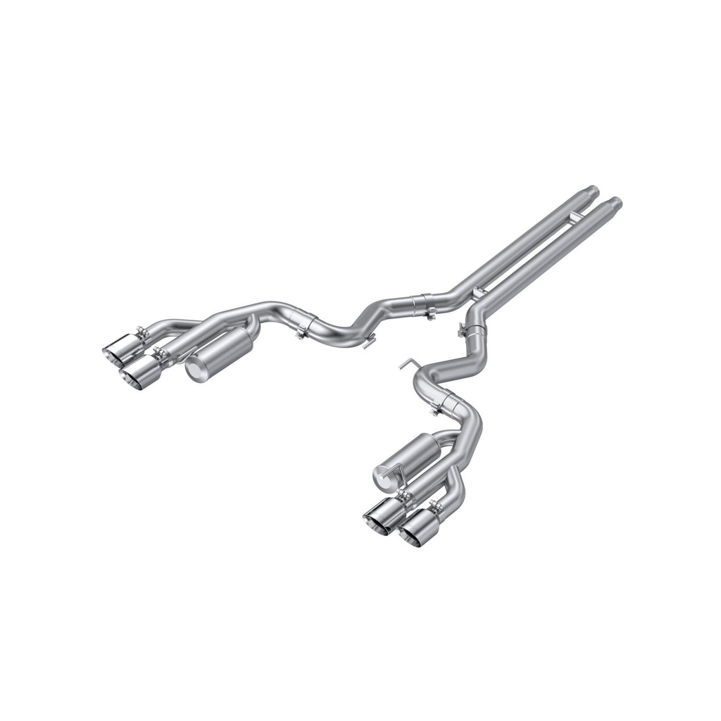 3 Inch Cat Back Exhaust System For 18-23 Ford Mustang GT 5.0L With Quad 4 Inch Dual Wall Tips Race Version T304 Stainless Steel MBRP