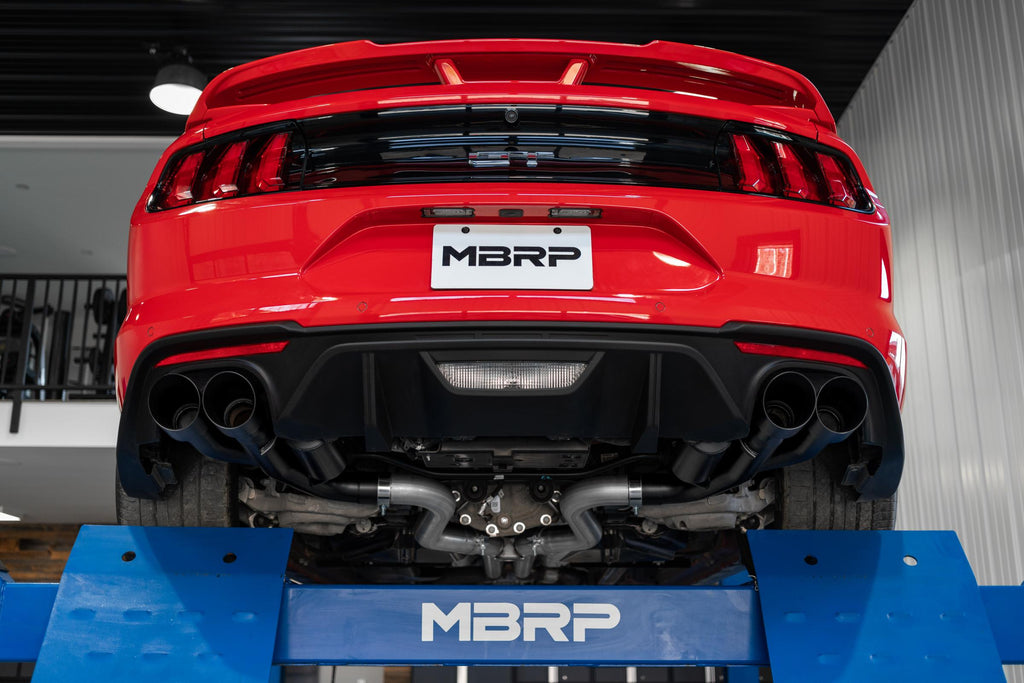 3 Inch Cat Back Exhaust System For 18-23 Ford Mustang GT 5.0L With Quad 4 Inch Dual Wall Tips Race Version Aluminized Steel MBRP