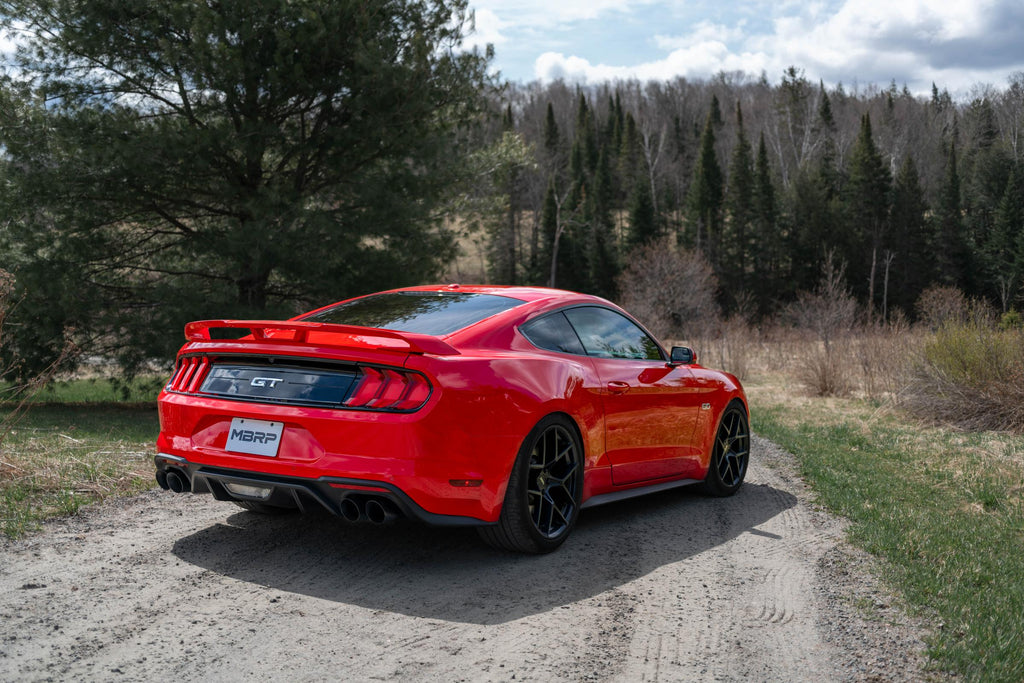 3 Inch Cat Back Exhaust System For 18-23 Ford Mustang GT 5.0L With Quad 4 Inch Dual Wall Tips Race Version Aluminized Steel MBRP