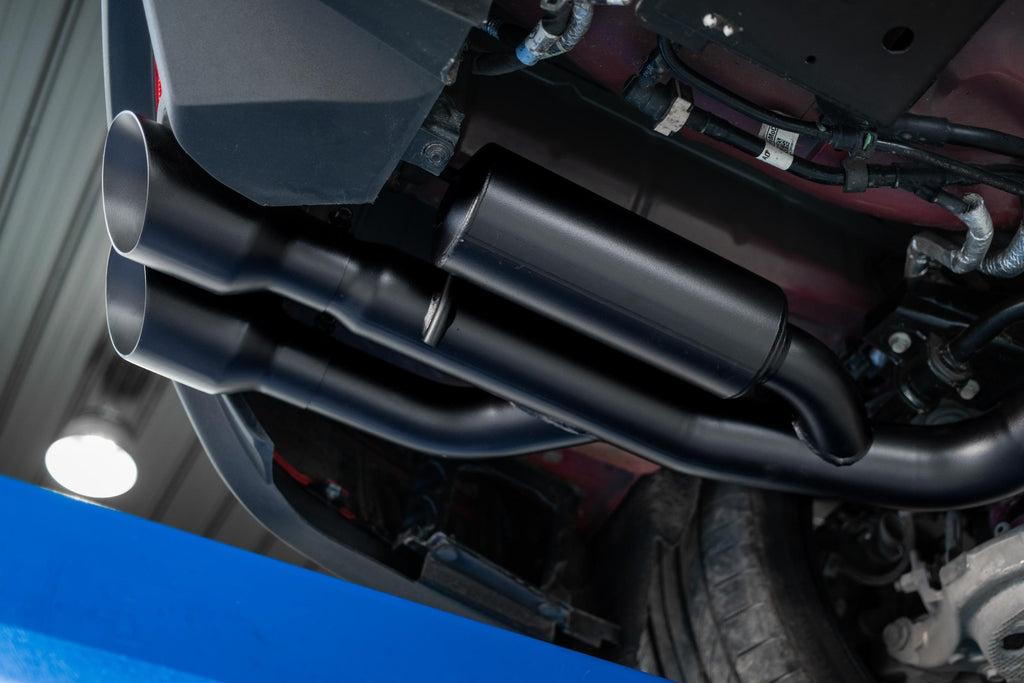 3 Inch Cat Back Exhaust System For 18-23 Ford Mustang GT 5.0L With Quad 4 Inch Dual Wall Tips Race Version Aluminized Steel MBRP