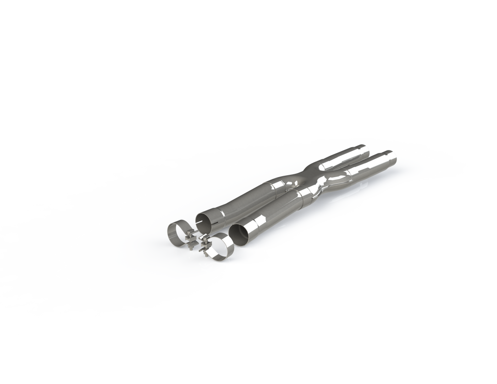 MBRP 2.5 Inch Exhaust Resonator Bypass X-Pipe For 15-Up Ford Mustang GT 5.0L MBRP