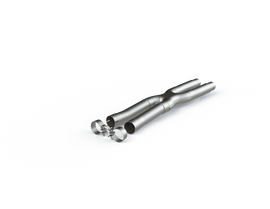 2.5 Inch Exhaust Resonator Bypass X-Pipe Aluminized Steel For 15-Up Ford Mustang GT 5.0L MBRP