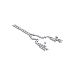 24-Up Ford Mustang GT 5.0L, Armor Pro T304 Stainless Steel 3 Inch Cat-Back Dual Split Rear with Quad Tips, Race Profile MBRP