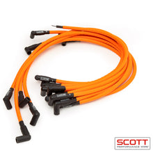Load image into Gallery viewer, SBC Spark Plug Wire Set 90-Degree - Orange - scott performance wire CH-402-5