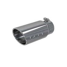 Load image into Gallery viewer, Exhaust Tail Pipe Tip 5 Inch O.D. Angled Rolled End 4 Inch Inlet 12 Inch Length T304 Stainless Steel MBRP