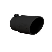 Load image into Gallery viewer, Exhaust Tip 6 Inch O.D. Angled Rolled End 5 Inch Inlet 12 Inch Length Black Coated MBRP