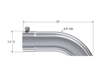Load image into Gallery viewer, Exhaust Tail Pipe Tip 3.5 Inch O.D. Turn Down 3.5 Inch Inlet 12 Inch Length T304 Stainless Steel MBRP