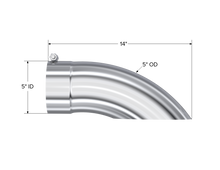 Load image into Gallery viewer, Exhaust Tail Pipe Tip 5 Inch O.D. Turn Down 5 Inch Inlet 14 Inch Length T304 Stainless Steel MBRP