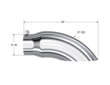 Load image into Gallery viewer, Exhaust Tail Pipe Tip 5 Inch O.D. Turn Down 4 Inch Inlet 14 Inch Length T304 Stainless Steel MBRP