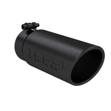 Load image into Gallery viewer, Black Coated Tip, 4 Inch OD Angled Roll End End, 3.5 Inch Inlet, 10 Inch Length, MBRP