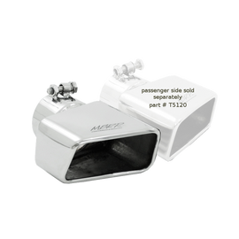 Exhaust Tip 4 3/4 Inch X 3 Inch ID Rectangle Angled Cut 3 Inch O.D. Inlet Driver Side 7 3/8 Inch Length T304 Stainless Steel MBRP