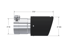 Load image into Gallery viewer, Exhaust Tip 4 Inch O.D. Dual Wall Angled 3 Inch Inlet 7.7 Inch Length Carbon Fiber MBRP