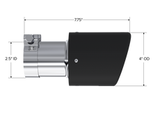 Load image into Gallery viewer, Exhaust Tip 4 Inch O.D. Dual Wall Angled 2.5 Inch Inlet 7.7 Inch Length Carbon Fiber MBRP