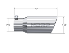 Load image into Gallery viewer, Universal 4 Inch Angled Cut Rolled End MBRP Armor Pro Series Exhaust Tip MBRP