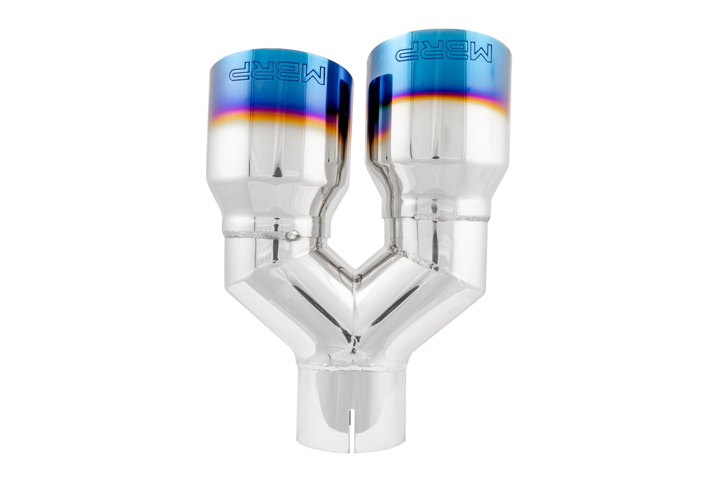 T304 Stainless Steel Burnt End Tip 2.5 Inch ID Dual 3.5 Inch OD Out 9.5 Inch Length Single Wall MBRP